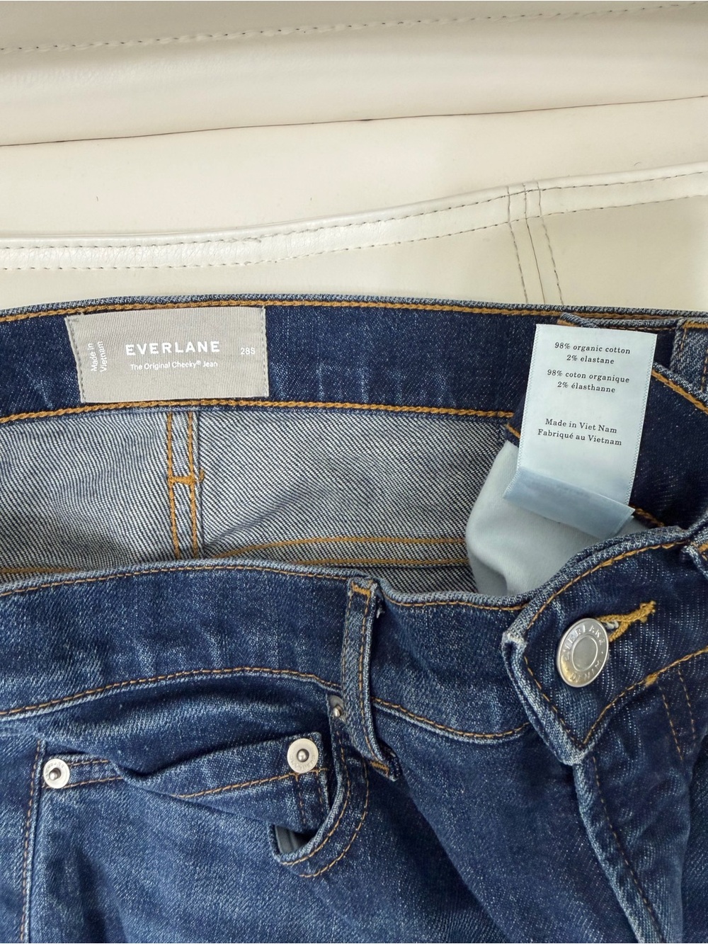 Everlane Women’s Blue Denim Jeans - The Original Cheeky Jean
